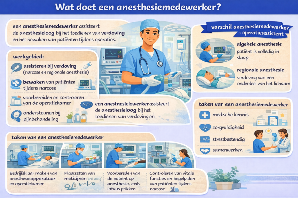 Alles over het beroep anesthesiemedewerker Wat doet een anesthesiemedewerker